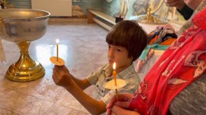 Крещение детей в православном храме. 2021