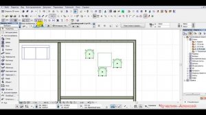 АРХИКАД: Настройка цвета элементов в плане.