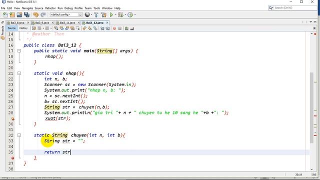 [Java] - Bài tập 3.12: Đổi số hệ 10 thành số ở hệ cơ số b. смотреть онлайн
