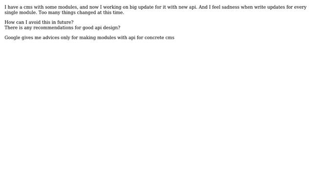 Software Engineering: How to make module api with painless major version updates? смотреть онлайн