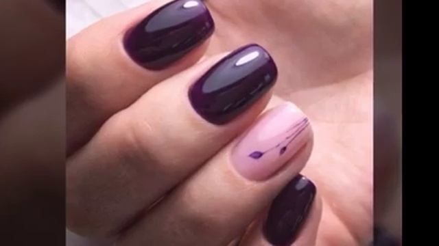 Маникюр в фиолетовых тонах # 1 смотреть онлайн