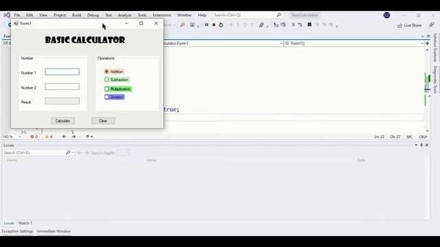 C# Simple Calculator Using RadioButtons and TryParse method | C# Tutorial смотреть онлайн