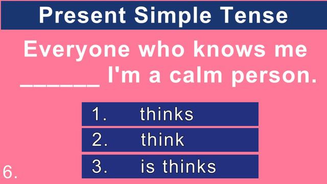 ESL Test| Present Simple Tense Quiz for ESL Students | English as a second language смотреть онлайн