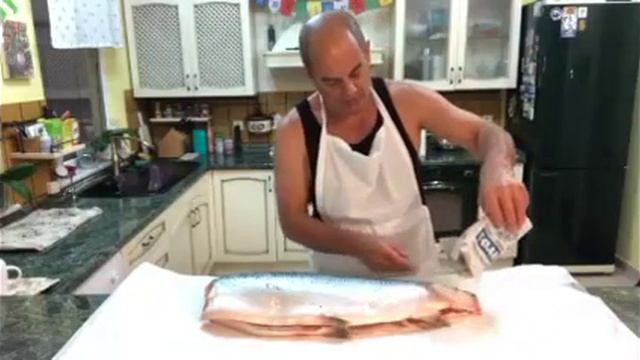 Морской рецепт засолки сёмги,форели,красной рыбы. смотреть онлайн