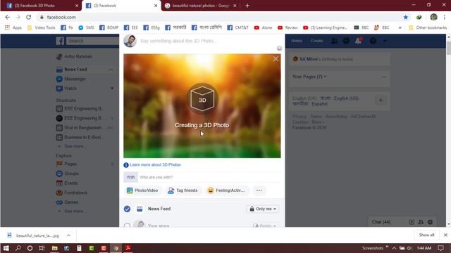 How do I create a 3D photo on Facebook by using computer, Android & iPhone смотреть онлайн