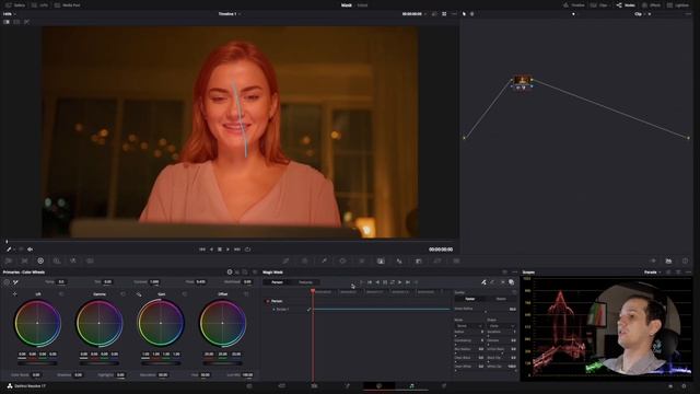 Создание маски в ОДИН клик в DaVinci Resolve / Magic Mask смотреть онлайн
