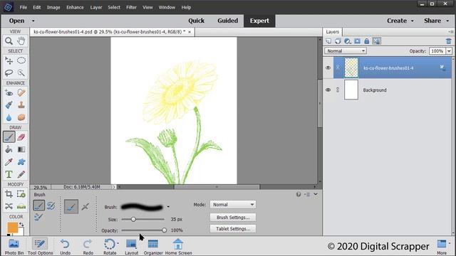 How to Color Digital Stamps Use PS & PSE смотреть онлайн