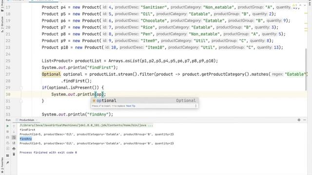 findFirst findAny & Optional in Stream API - Java смотреть онлайн