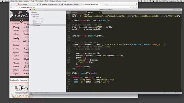 Scrapping Data with PHP, Part 8: Saving to a CSV смотреть онлайн