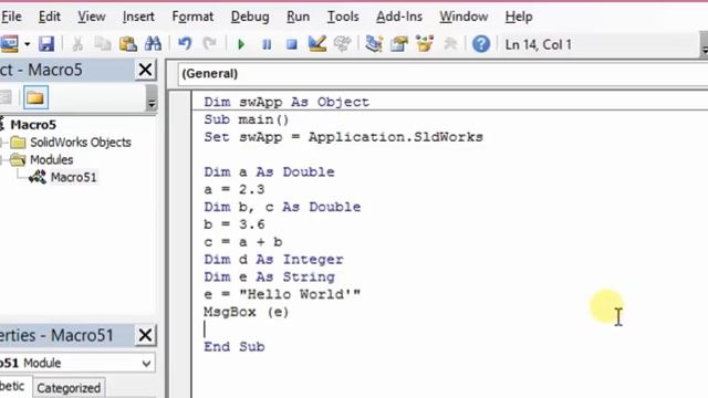 Soliworks Api Tutorial Series Video 4: Basics of VBA смотреть онлайн