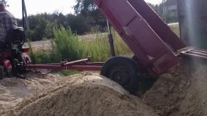 МТЗ-132Н с прицепом самосвалом