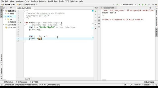Kotlin Basic #2 : Variable val vs var смотреть онлайн