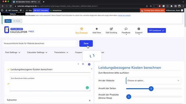 WordPress - Rechner für voraussichtliche Kosten erstellen смотреть онлайн