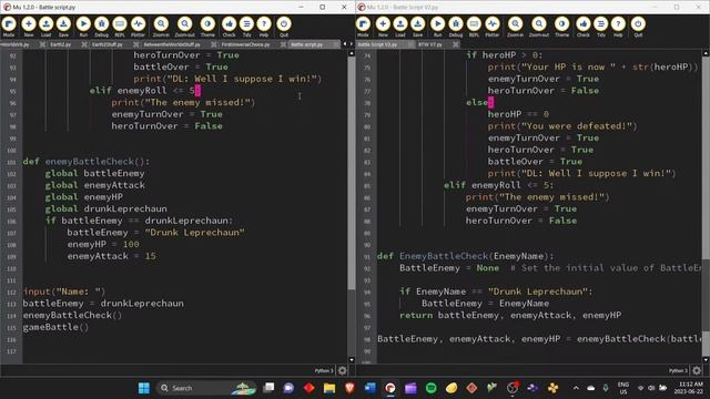 Writing my Python RPG in Mu смотреть онлайн