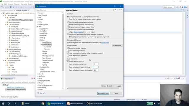 Configurando Auto Complete na IDE Spring Tools Suite ou Eclipse смотреть онлайн
