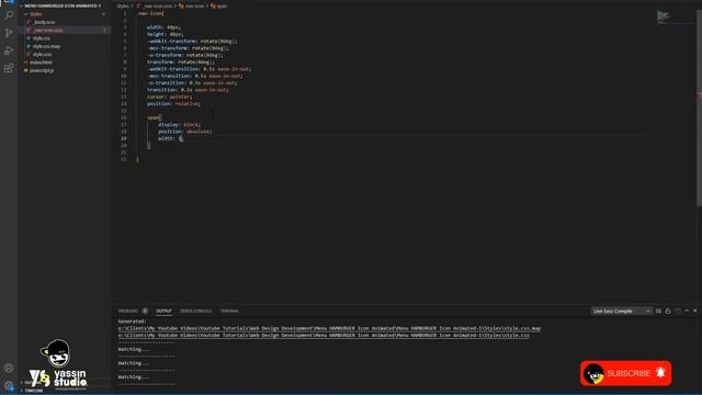 How to Create Hamburger button | HTML & Sass using Javascript Part 1 смотреть онлайн