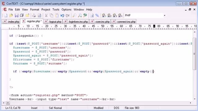 145 Registration Form Part 2 PHP Tutorials смотреть онлайн