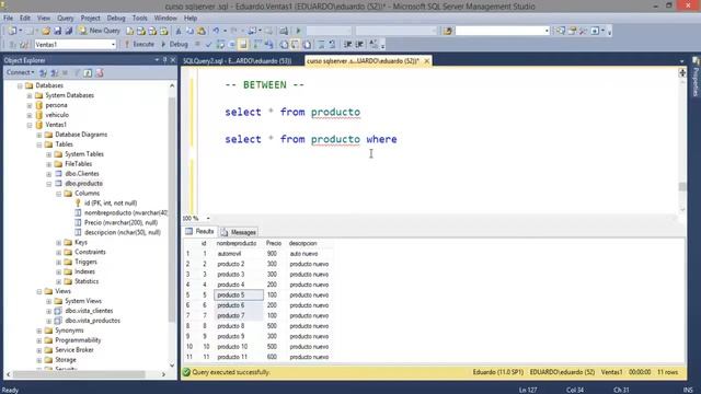 Cláusula BETWEEN | SQL Server # 14 смотреть онлайн