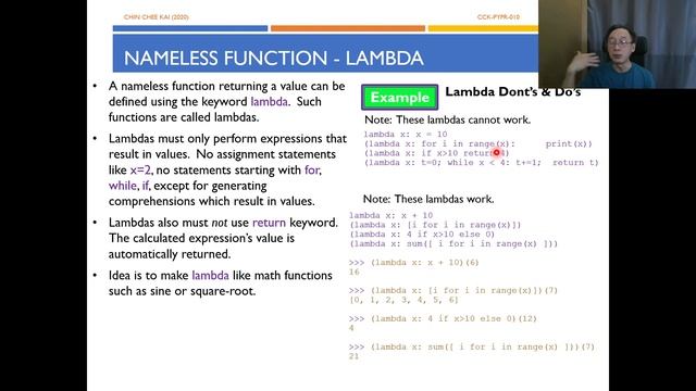 Python Programming -Functions and Lambdas T05 - Lambdas (Part 1/2) смотреть онлайн
