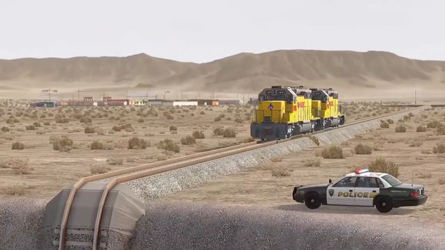Trains vs Giant Pit. BeamNG Best moments №26 смотреть онлайн