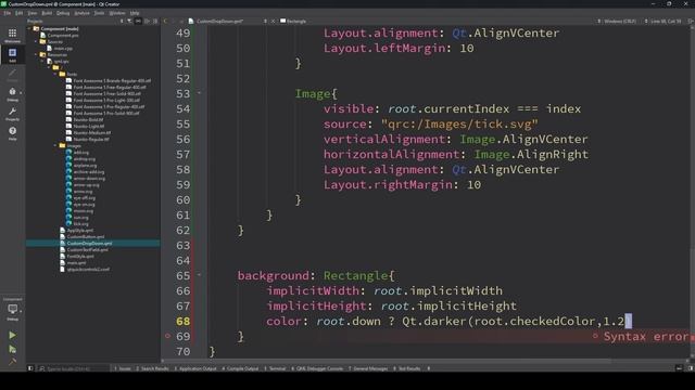 Custom QML Combobox With Style | Qt Quick Custom Combobox | QML Dropdown смотреть онлайн