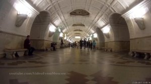 Вход на станцию метро Белорусская кольцевая и переход на радиальную  // 21.06.2017