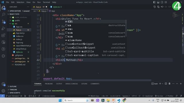 React Tutorial In Hindi #30: React Style Methods | React JS Tutorial For Beginners To Advanced смотреть онлайн