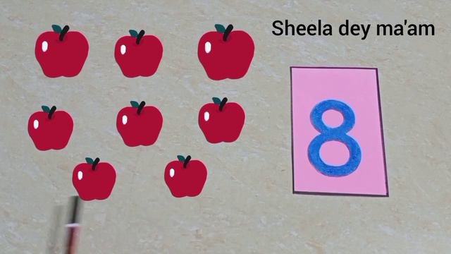Introduction of number-8|Number recognition| Preschool subject Maths#sheeladeymaam Number 8 for kid смотреть онлайн