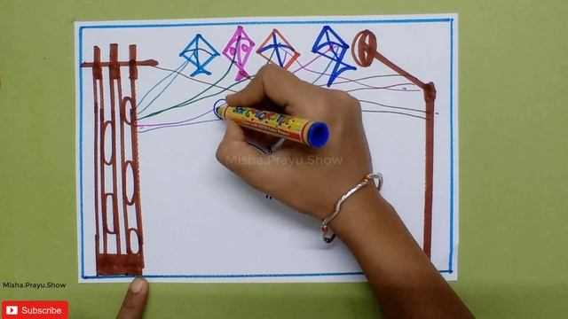 Save Bird Slogan Drawing Poster | Happy Uttarayan Poster Drawing | Kite Festival Drawing смотреть онлайн