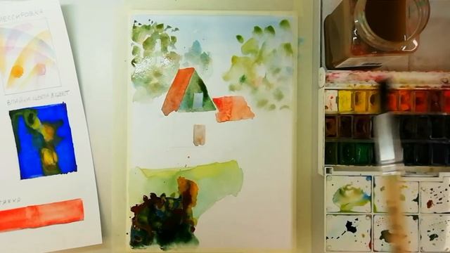 Применение техник акварельной живописи. смотреть онлайн