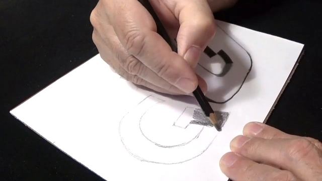 How to Draw 3D Letter G - Anamorphic Illusion by Vamos смотреть онлайн