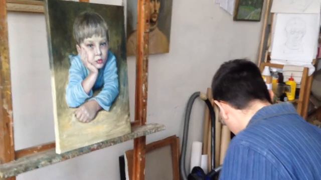 Портрет маслом. «Прекрасный ребёнок». Portrait oil painting. “Beautiful baby”. смотреть онлайн