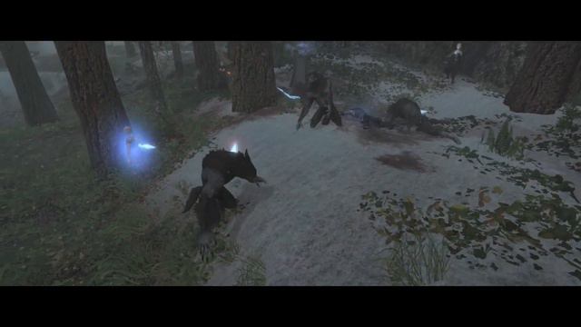 Skyrim SE Battles - 10 random Vampires vs 10 random Werewolves смотреть онлайн