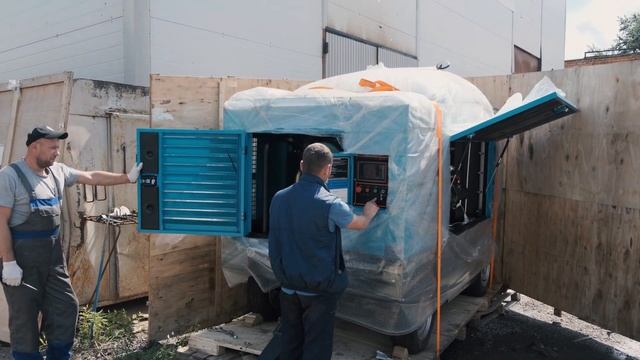 Первый пуск дизельного компрессора DALI DLCY-15/15 смотреть онлайн