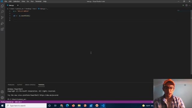 Converting a string into lower case in Python смотреть онлайн