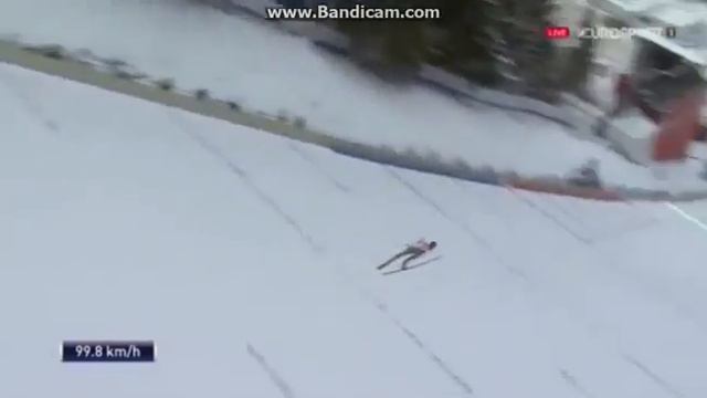 Peter Prevc - 243 meters KULM 2016 Hill Record HD смотреть онлайн