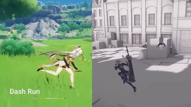 Genshin Impact & Nier Automata | Gameplay Style Side By Side смотреть онлайн