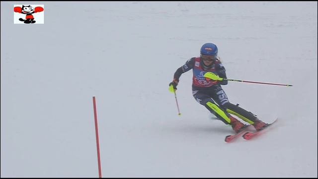 Alpine ski Leni Duerr and Mikaela Shiffrin slow motion in Spindleruv Mlyn 2023 1st snd 2nd place!! смотреть онлайн