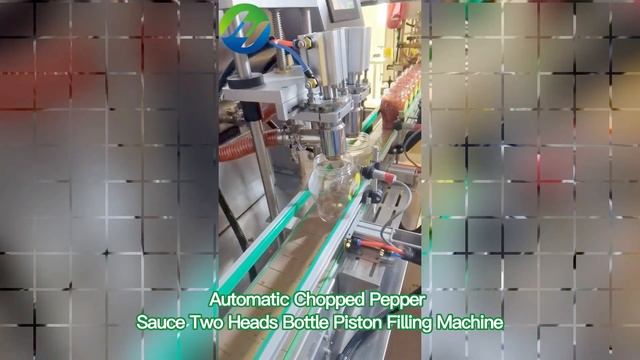 HYAP2-10TMHS Automatic Chopped Pepper Sauce Two Heads Bottle Piston Filling Machine смотреть онлайн