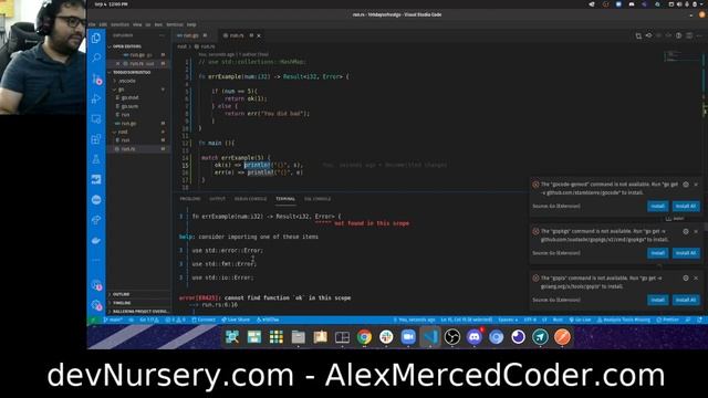 AM Coder - 100 Days of Rust and Go - #12 - Error Handling in Go & Rust смотреть онлайн