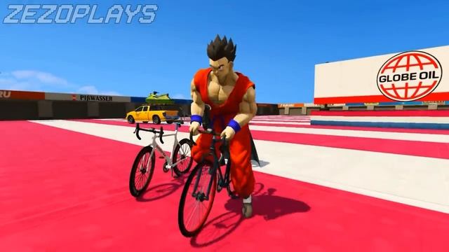 Superheroes race، Cars Bicycles Jet ski amazing stunts سبايدرمان باتمان قفزات وتحدي دراجات وسيارات смотреть онлайн