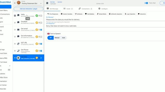 Obtaining a date from the user's input with a chatbot смотреть онлайн