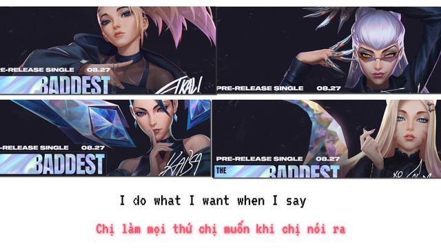 (Vietsub Lyrics) THE BADDEST K/DA ft. (G)I-DLE, Bea Miller, Wolftyla смотреть онлайн