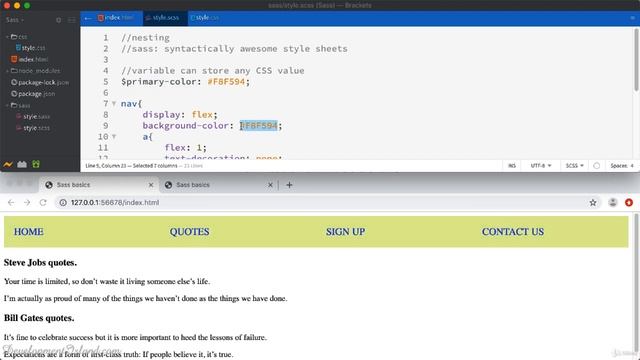 Complete Web Dev 0424 Sass scss vs sass Variables смотреть онлайн