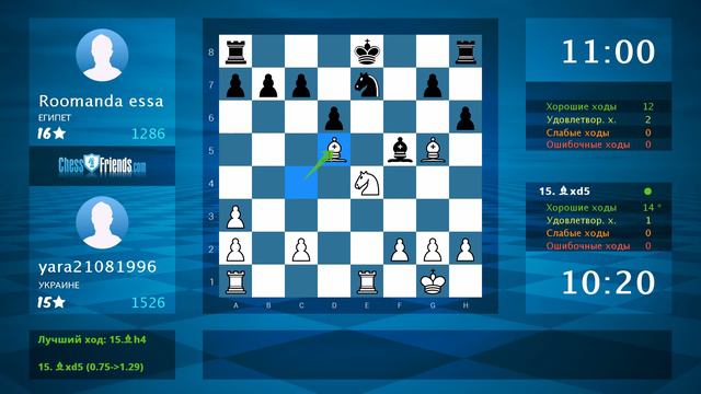 Chess Game Analysis: yara21081996 - Roomanda essa : 1-0 (By ChessFriends.com) смотреть онлайн