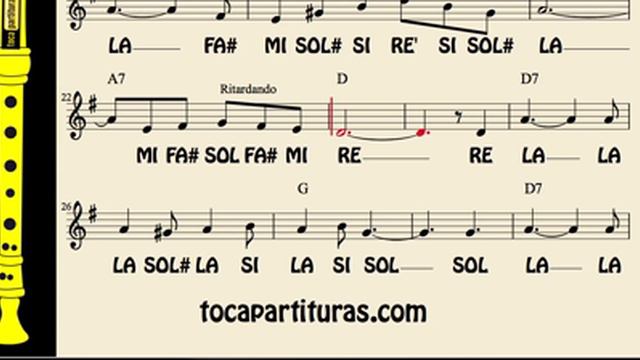 Ave María Partitura con Notas para Flauta Tonalidad fácil смотреть онлайн