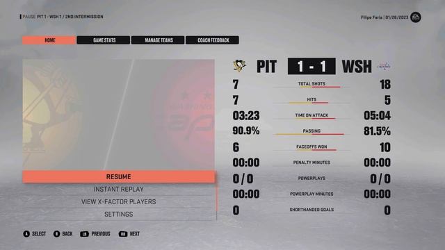 (Xbox series X) NHL 23 Gameplay Match 51 Pittsburgh Penguins vs Washington Capitals (4K Video) смотреть онлайн