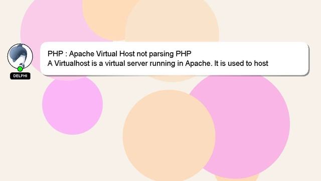 PHP : Apache Virtual Host not parsing PHP смотреть онлайн