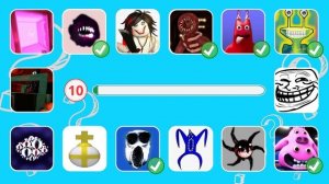 УГАДАЙ МОНСТРА по ЗВУКУ №2  (DOORS Супер Хард Мод и ГАРТЕН ОФ БАНБАН 3) Фигура, Грид