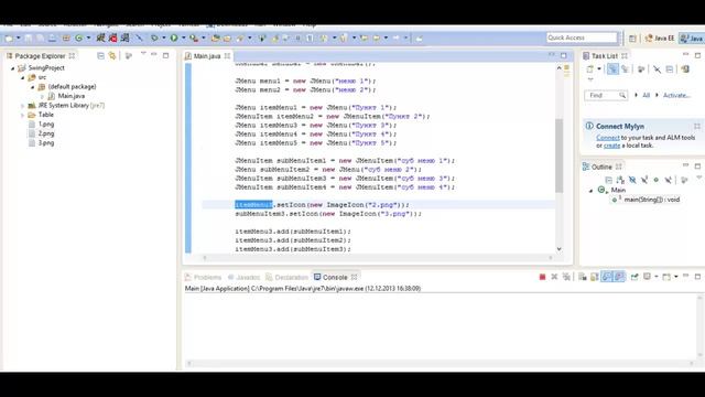 Java swing: Создаем иконки в меню (JMenu JmenuItem, JMenuBar) урок 22! смотреть онлайн